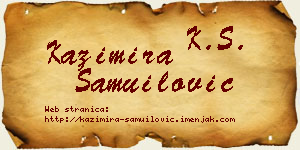 Kazimira Samuilović vizit kartica